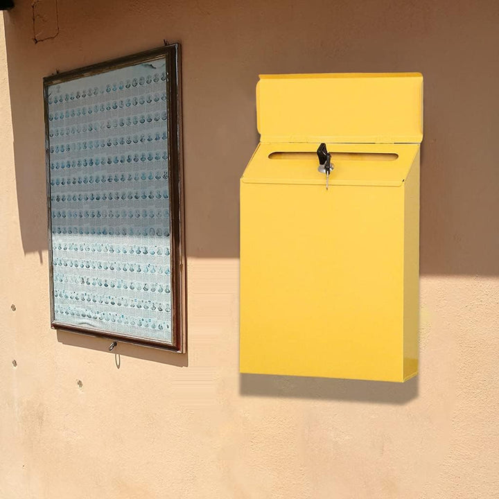 MagiDeal Vertikaler Briefkasten Hängende Sicherheits-Einwurfbox Langlebige Umschläge Zeitungen Siche
