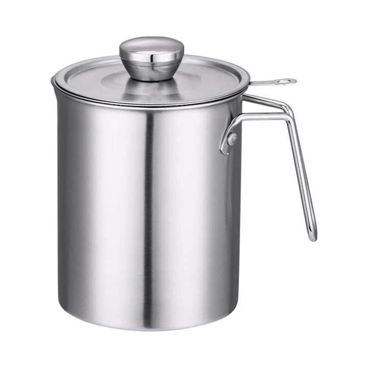 Metallfettabscheider Gravysieb Fettkanne mit Siebsuppe Fett Öl Separator Fett Öler Filtertopf Ölsieb