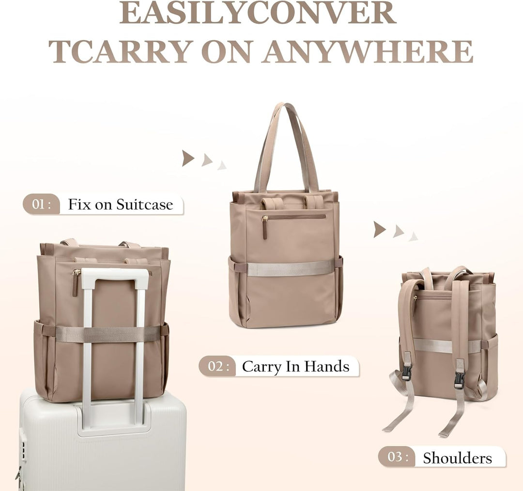 GOLF SUPAGS Convertible Laptop-Rucksack für Frauen Casual Daypack Notebook Tote Bag für Arbeit Hochs