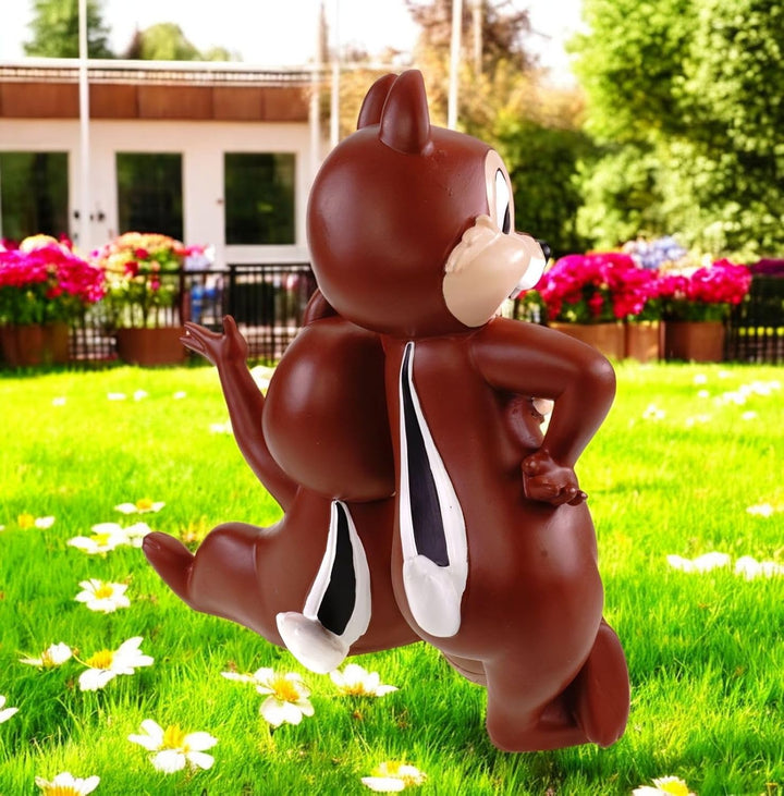 Gartenfigur Chip und Chap 33cm Wetterfest Disney Dekoration Garten und Zuhause | Polyresin Statue |