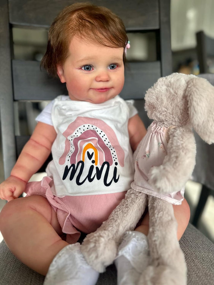 Zero pam realistische Ganzkörper-Baby-Reborn-Puppen Mädchen, Silikon-Reborn-Puppen 20 Zoll anatomisc