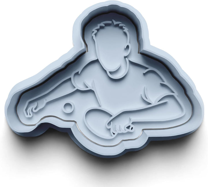 Plätzchenform Tischtennis aus PLA – Backspass für Sportfans, 3 Motive mit Stempel, Ping Pong Design,