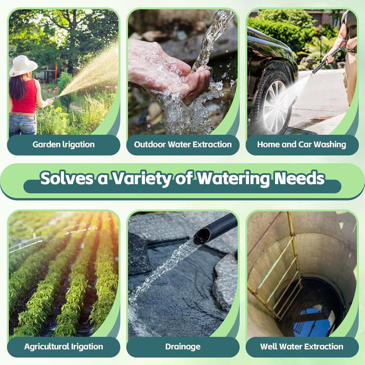 Akku-Tauchdruck/Regenfasspumpe Kompatibel mit Makita 18V Lithium Akku, Fördermenge max. 5000L/h, Sch