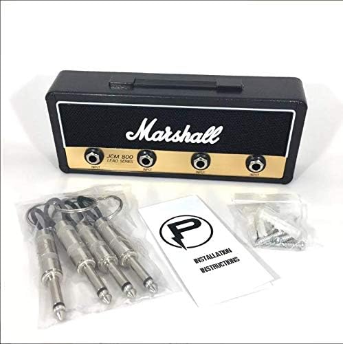 Pluginz Marshall Jack Rack II Schlüsselhalter hergestellt als JCM 800, 4 Jack Schlüsselringe und Mon
