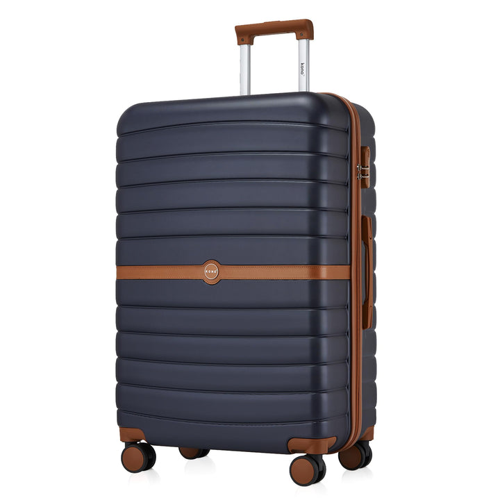 KONO Koffer Reisekoffer Trolley Koffer Gross von ABS+PC Hartschalenkoffer mit Zwillingsrollen und Za