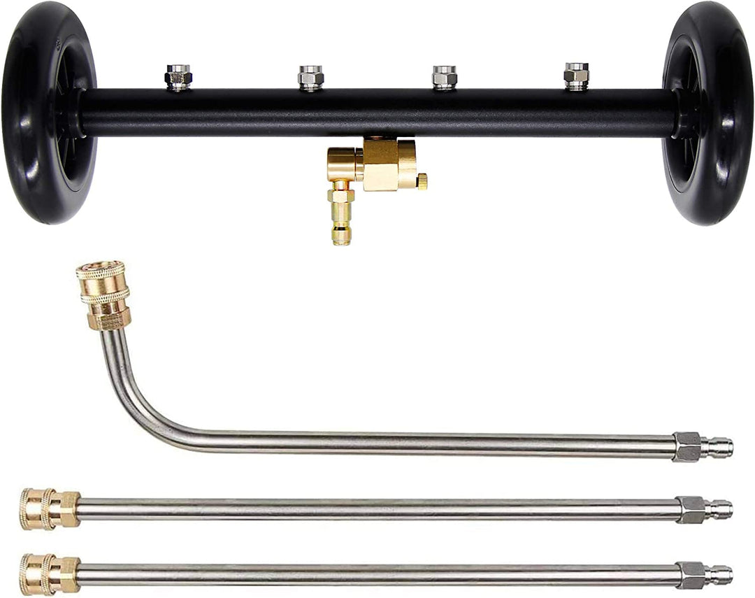 YUET 2-in-1 Hochdruckreiniger Unterfahrenreiniger Wasserbesen 40cm Oberflächenreiniger 16 Zoll Power