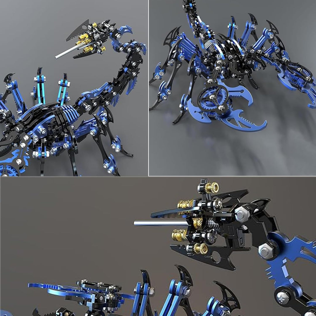 Bunte 3D Metall Puzzle Erwachsene Skorpion, 3D Modellbausatz Metall für Erwachsene mit Werkzeugen, D