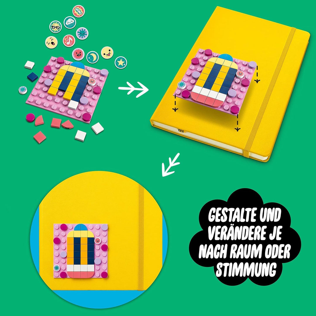LEGO 41957 DOTS Kreativ-Aufkleber-Set, 5in1 DIY Bastelset für Kinder ab 6 Jahren, Spielzeug zum Bast