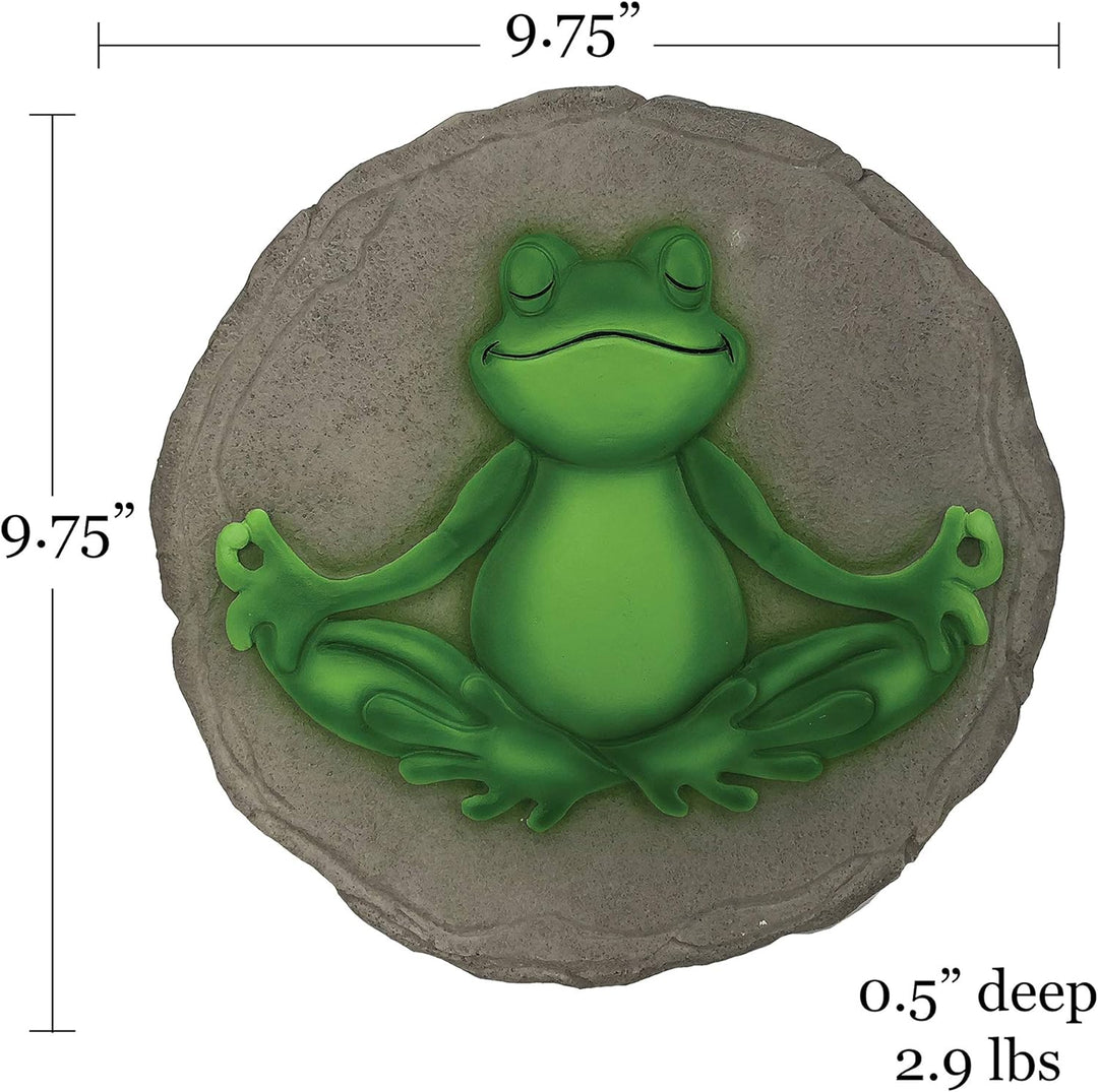 Spoontiques - Gartendeko - Yoga Frosch Trittstein - Dekostein für Garten Yoga-Frosch, Yoga-Frosch