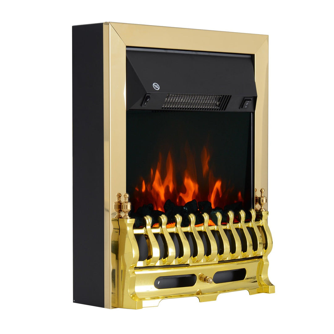 HOMCOM Elektrokamin Kamin Kaminofen Elektrischer Wandkamin Flammeneffekt 1000/2000W 48,2 x 18,5 x 59