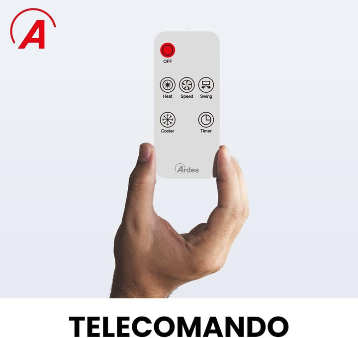 ARDES - ARCF02 Kühl- und Wärmezirkulator TAO mit Fernbedienung, Touch Controls und Display - 3-stufi