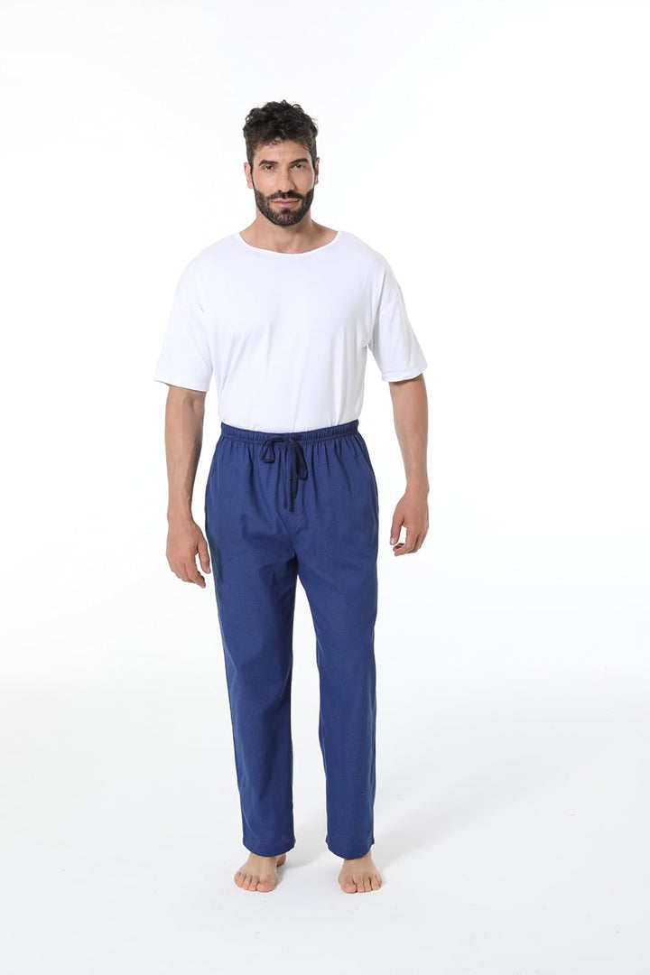 JupiterSecret Herren Pyjamahose Lang Schlafanzughosen für Herren Karierte Nachtwäsche 3er Packs 100%