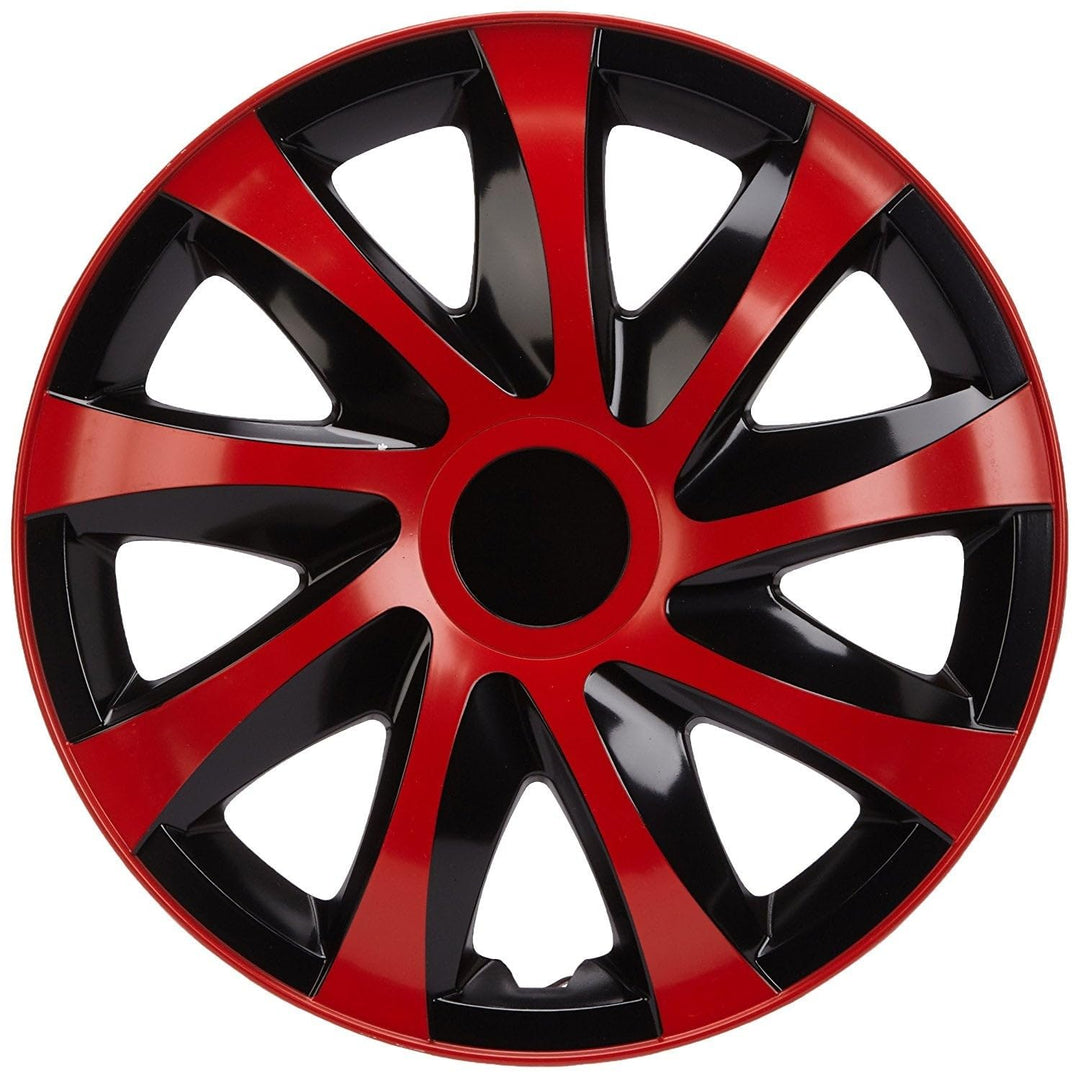 NRM KO239 Radzierblende Draco CS, Schwarz/Rot, 15 Zoll, 4er Set 15'' Zoll, 15'' Zoll