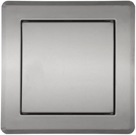 Wäscheschacht-Einwurftür Klappe Deckel QUATTRO PUSH (Edelstahl)