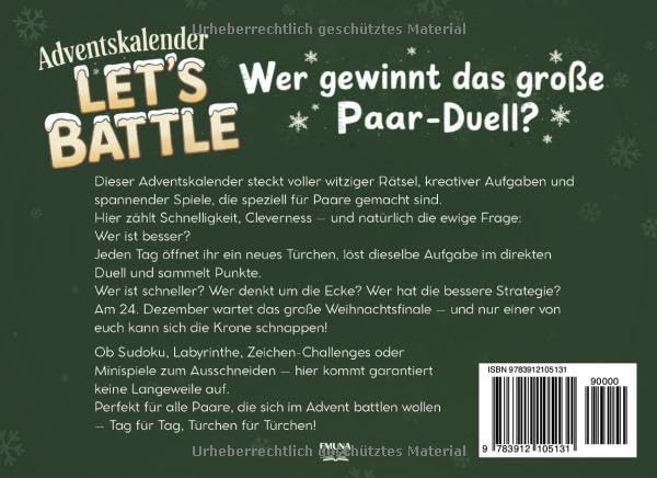 Adventskalender: Das grosse Advents-Duell für Paare – Let’s Battle | 24 Tage voller Rätsel, Challeng