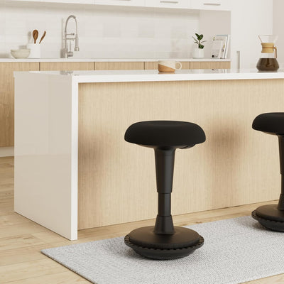 Dynaseat Ergonomischer Hocker höhenverstellbar zum Sitzen & Stehen (Schwarz, 65-85 Variante) - Sitz