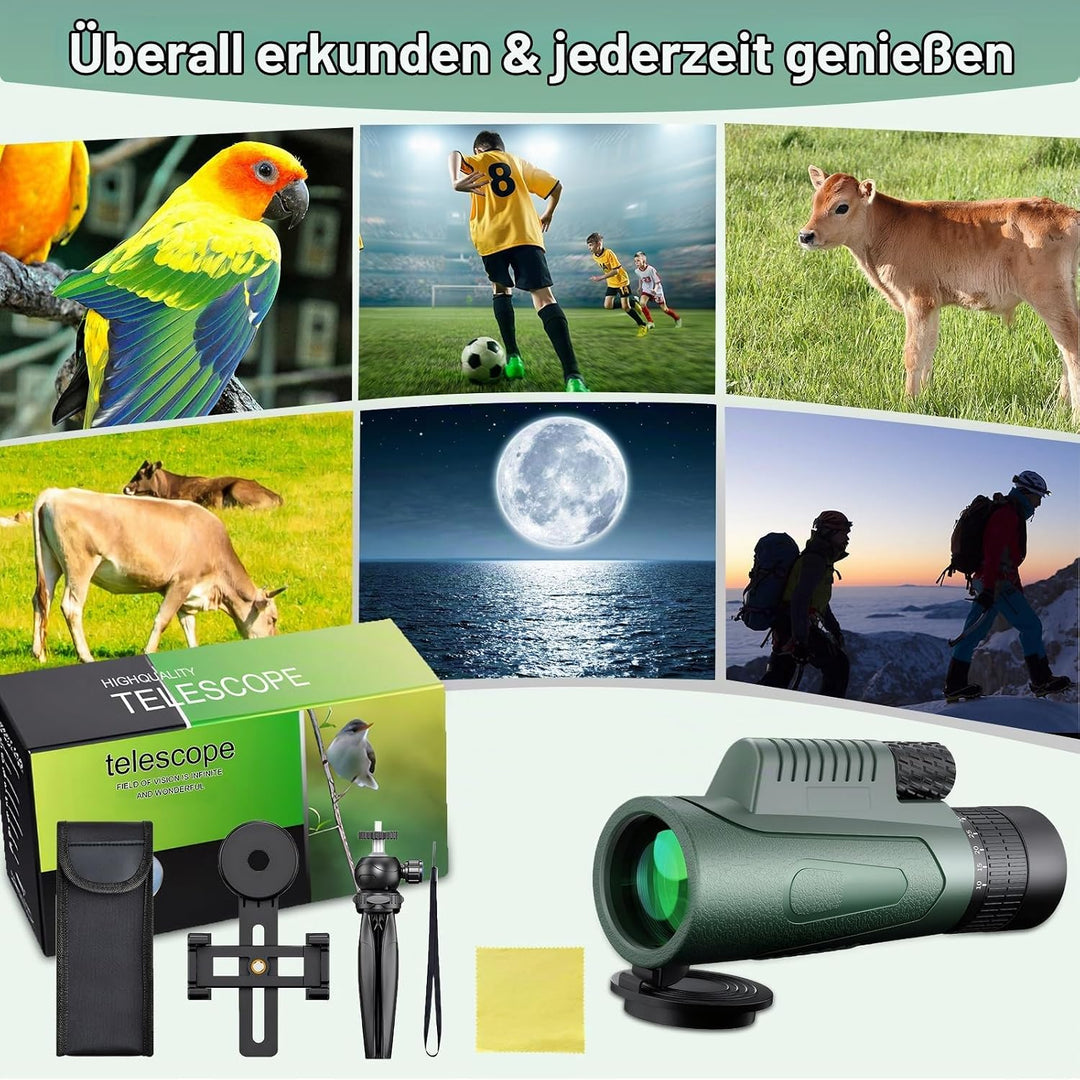 10-30 X 50 Monokular Teleskop Monokular Fernglas BAK4 Prisma Mehrschichtige Linsen Mit Stativ Handy-