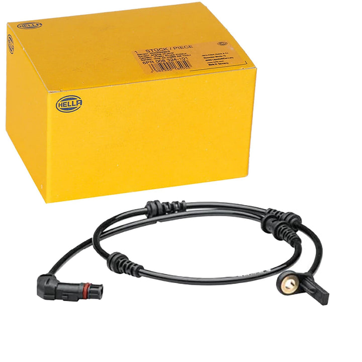 HELLA 6PU 012 679-321 Sensor, Raddrehzahl - 2-polig - Vorderachse beidseitig - Gesamtlänge: 856mm