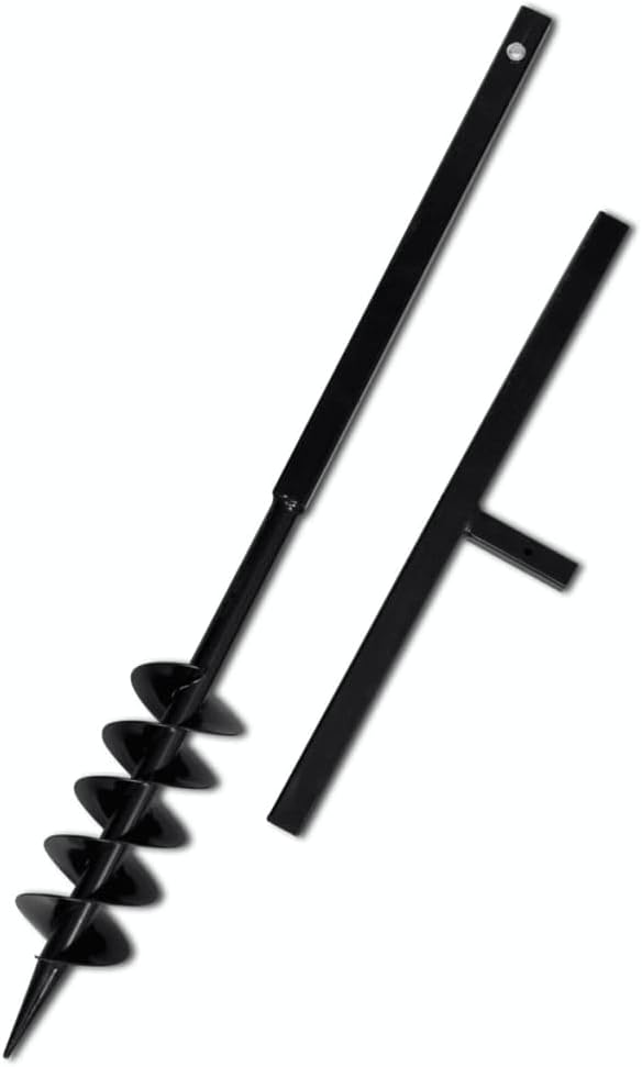 Erdbohrer mit Griff 100 mm Verlängerungsrohr 9 m Bohrer Benzin für Bohrmaschine Bodenbohrer Erdbohrg