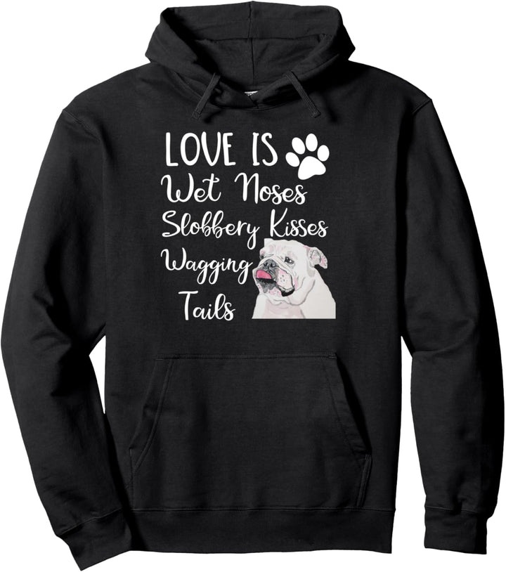 Old English Bulldog Lover Geschenk I Love My Dog Pullover Hoodie