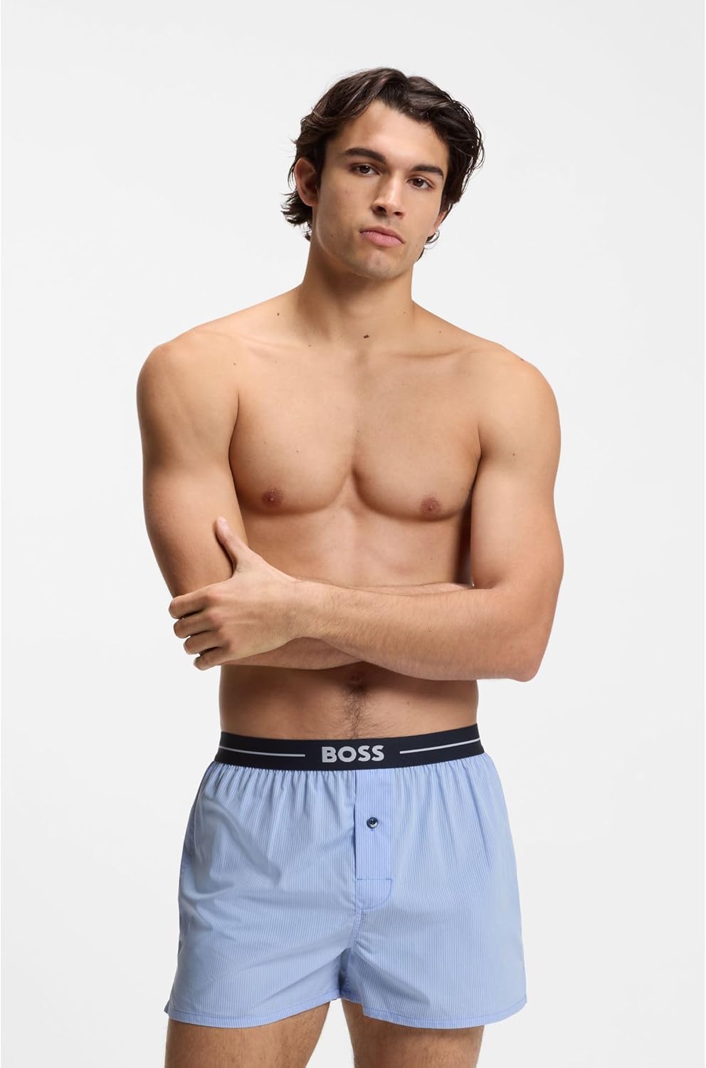 BOSS Herren Boxershorts, 2er Pack S New - Open Blue471, S New - Open Blue471
