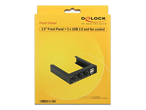Delock 3.5" Front Panel > 2 x USB 2.0 und Lüftersteuerung