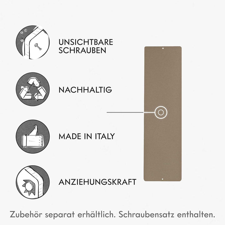 KalaMitica 60114-902-001 magnetische Kreidetafel aus Stahl, Beige, Grösse: 14x50x0,12 cm, Beige