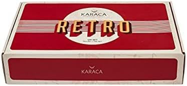 Karaca Retro Beige Teeset Für 6 Personen Teeservice,6x Türkische Teegläser Mit Untertasse, Cay Barda