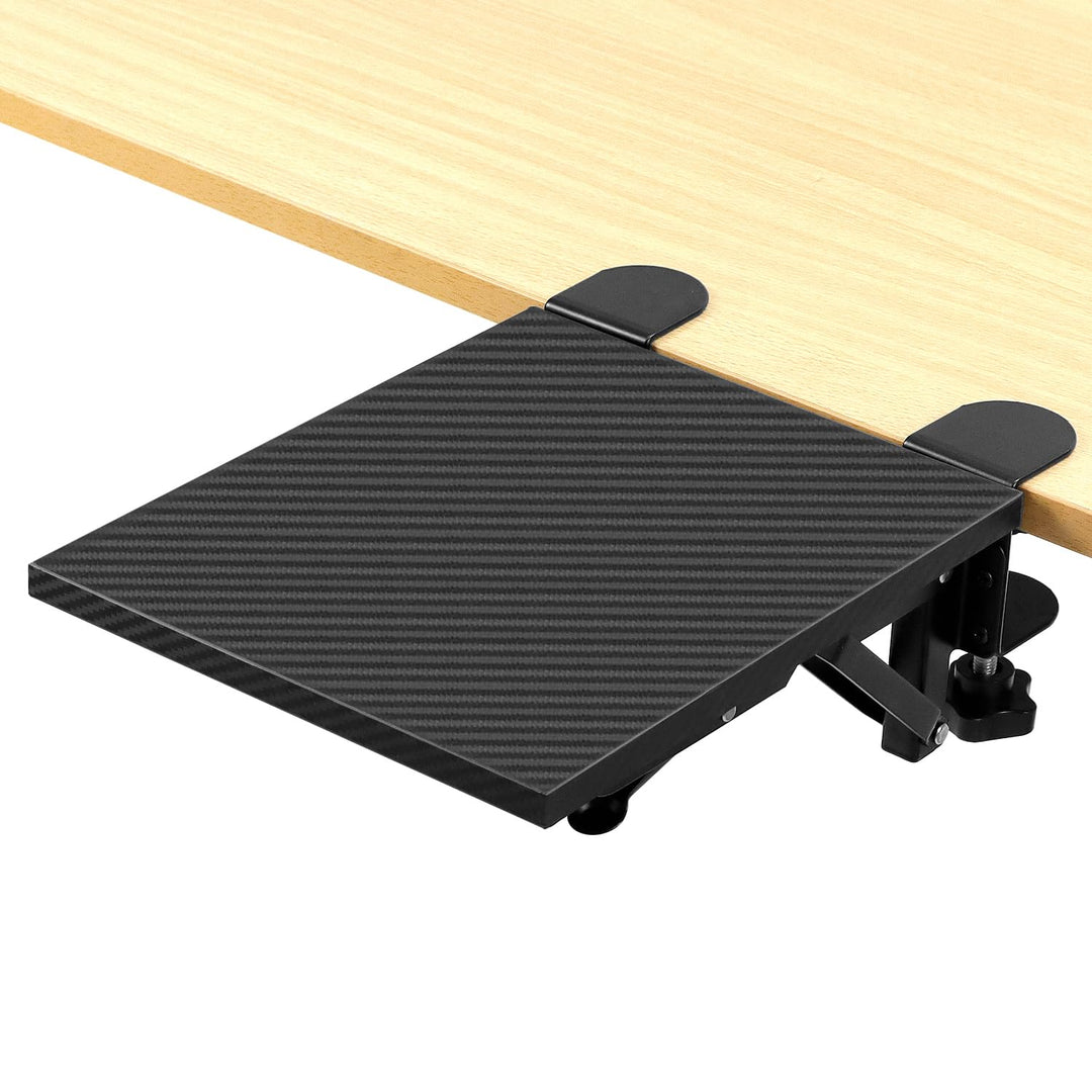 QWORK® armauflage schreibtisch extender, faltbare Schreibtischverlängerung, 20 x 24 cm, Klemmdesign,