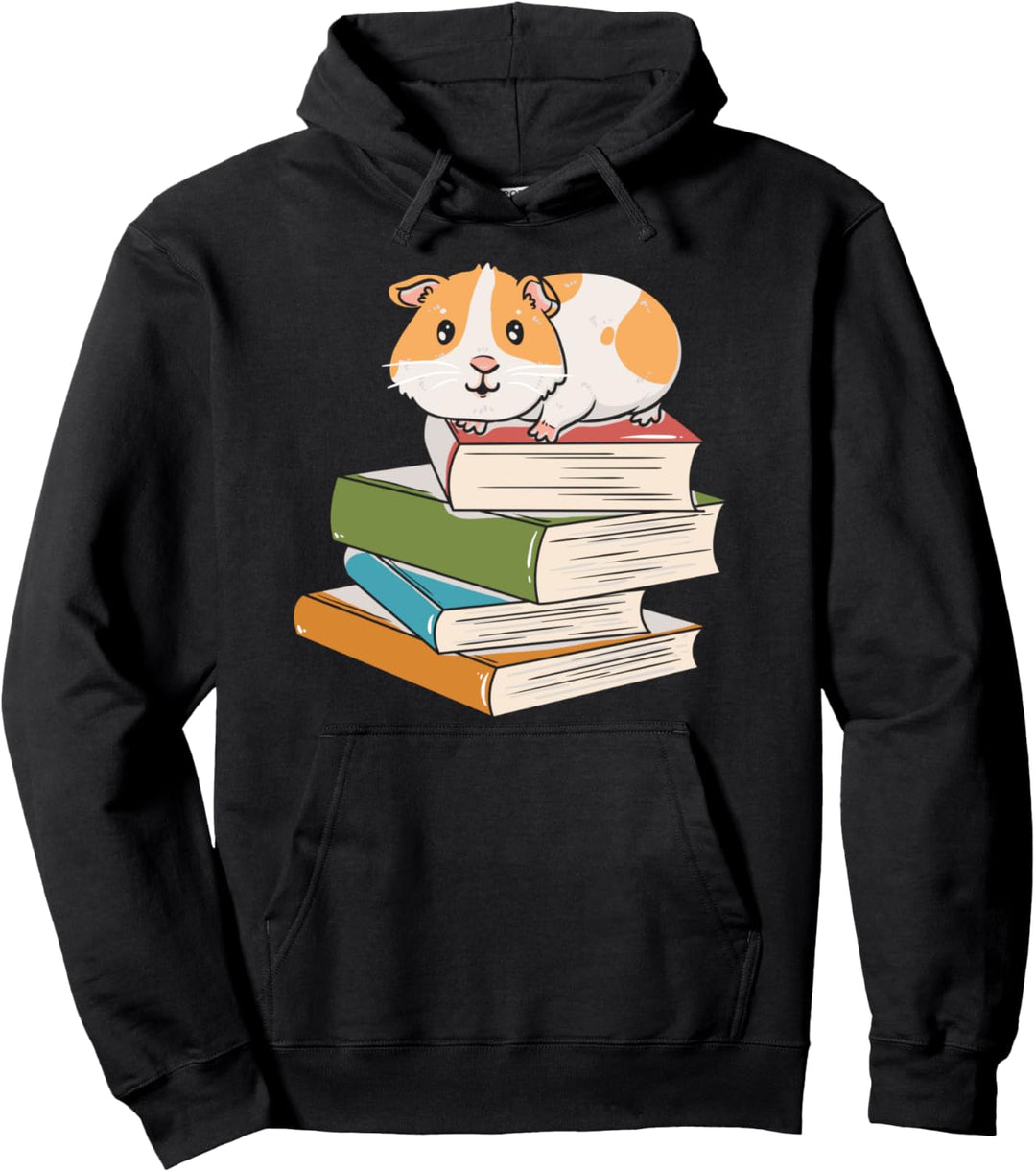 Meerschwein mit Büchern | Meerschweinchen Pullover Hoodie