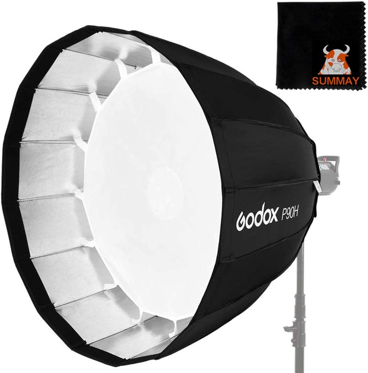 GODOX Sechseckige Softbox 35,4in 90cm Softboxen Bowens Hochtemperaturversion Faltbar Parabolic Softb
