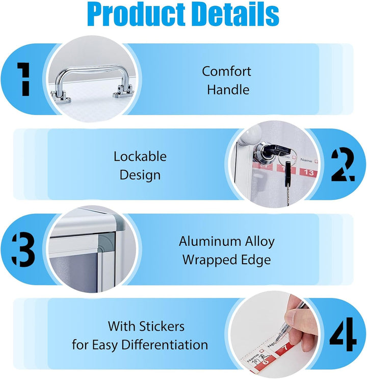 TAZZOR Handygarage mit Schlüssel Schliessfächer Transparente-36 Slots, 315 * 195 * 495mm Handy Aufbe