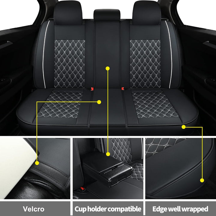 Kunstleder-Autositzbezüge, universell passend für die meisten Pkw, SUV, Limousinen und Lkw, für 5-Pe