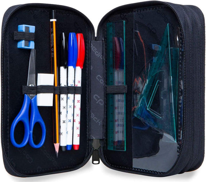 Goldkids COOLPACK XXL Federtasche Federmappe Federmäppchen 44-teilig gefüllte Schüleretui 3-stöckig