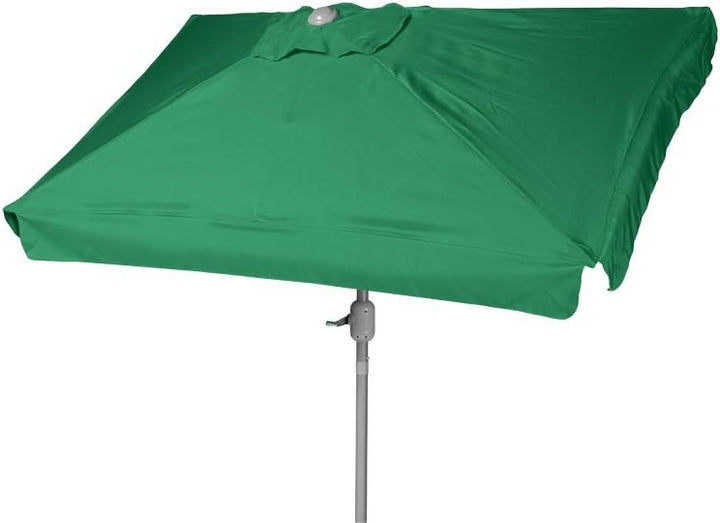 Merxx Sonnenschirm aus Aluminium mit Kurbel und wasserabweisendem Polyesterbezug in dunkelgrau mit G