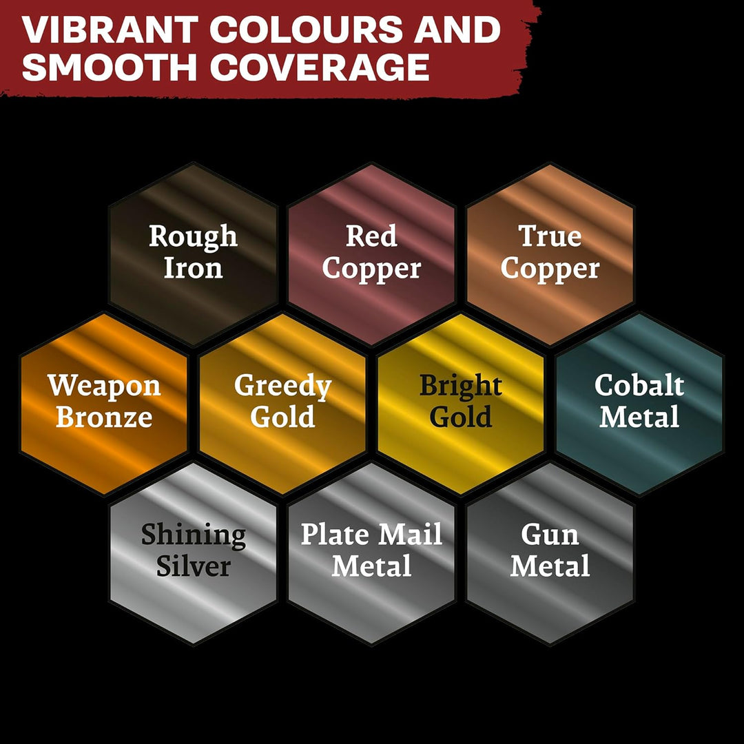 The Army Painter Warpaints Fanatic: Metallics Miniature Paint Set, 10 Acryl-Metallic-Farben 18ml ink