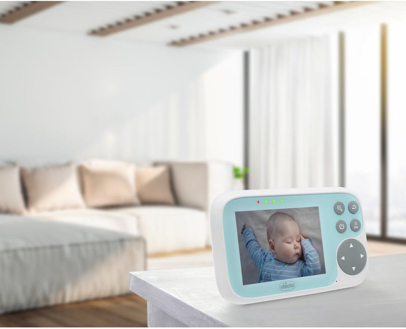 Chicco Video-Babyphone-Start, mit 3,2"-Farbbildschirm, 200 m Reichweite, Infrarot-Nachtsicht, Smart-