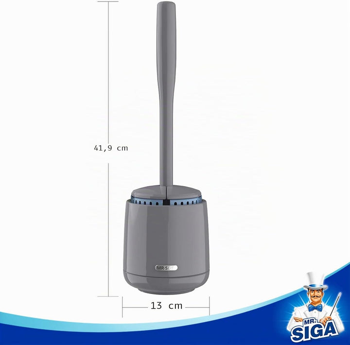 MR.SIGA Toilettenbürste WC Bürste und Halter mit schnell trocken Behälter und festem Griff, Premium