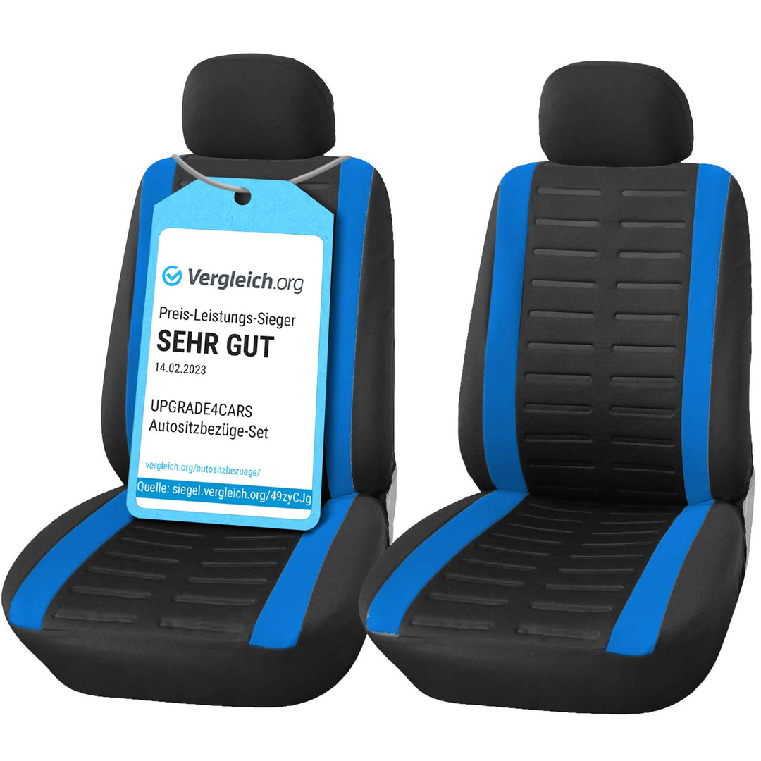 Upgrade4cars Autositzbezüge Set für die Vordersitze | Auto-Schonbezüge Universal in Blau Vordersitze