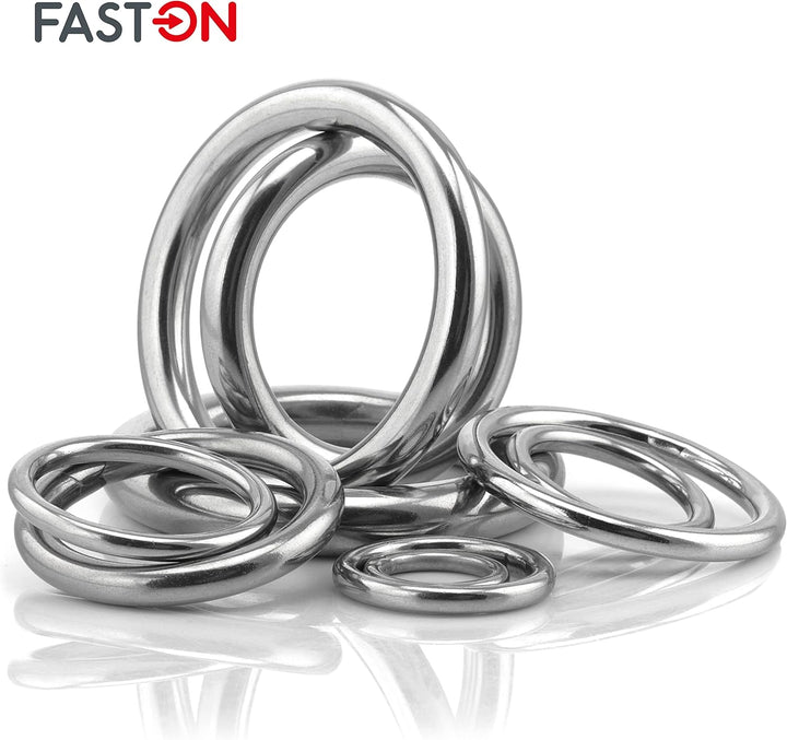 FASTON® Edelstahlringe 12x70mm geschweisst und poliert (2 Stück) Edelstahl O Ring Rundring rostfreie