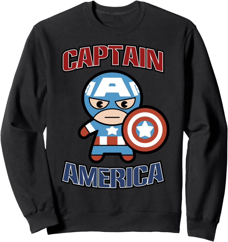 Marvel Captain America Cute Kawaii Hero Pose Sweatshirt
