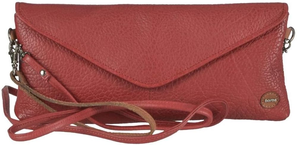Berba Damentasche Leder Clutch rot Schultertasche