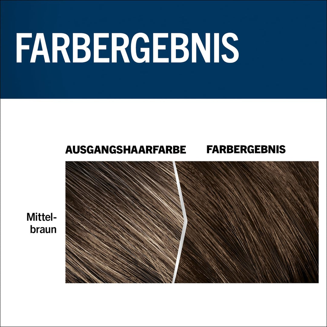 Schwarzkopf Men Perfect Anti-Grau Tönungs-Gel 60 Mittelbraun (3x 80 ml), Haarfarbe für Männer blende