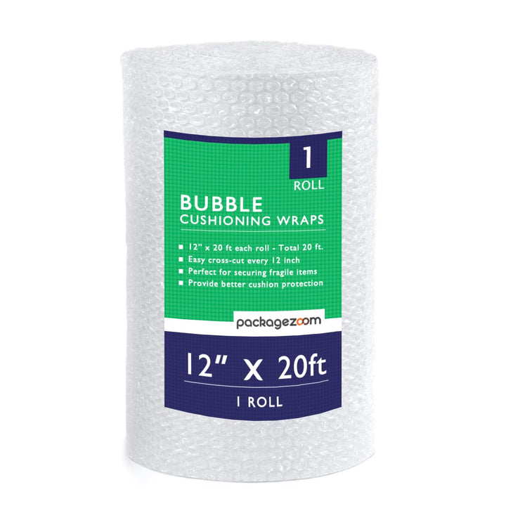 PackageZoom Luftpolsterfolie, 30,5 cm x 6,1 m, perforiert, alle 30,5 cm, Luftpolsterfolie zum Verpac