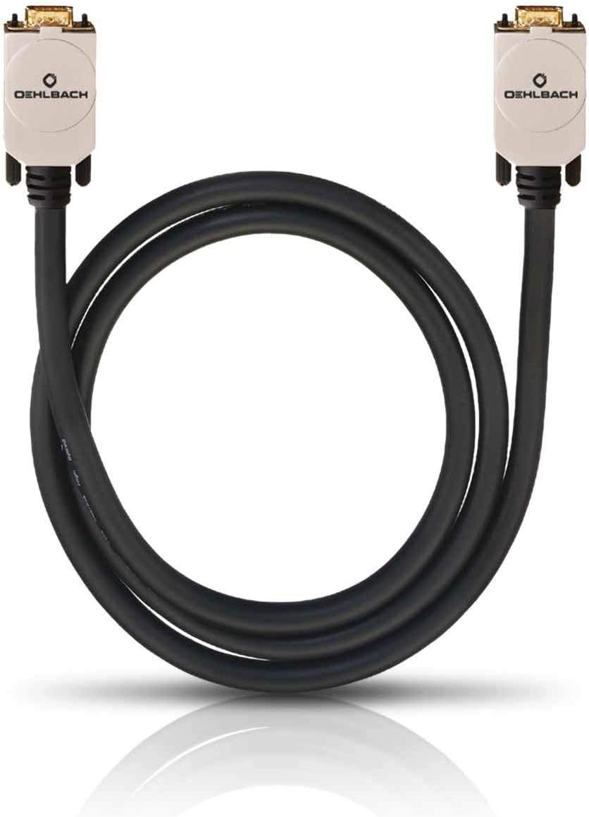 Oehlbach VGA-Videokabel - exzellentes VGA-Kabel Monitorkabel - VGA Stecker auf Stecker - SPOFC, 15-p