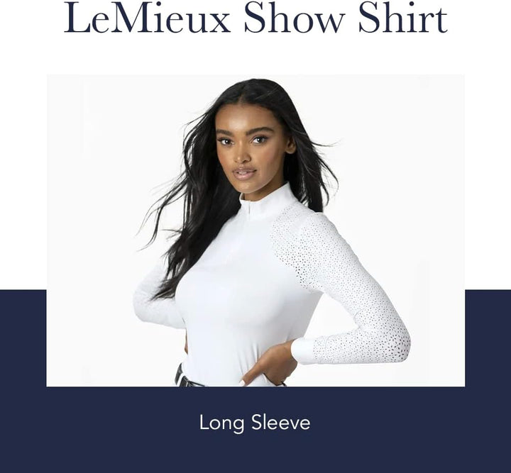 LeMieux Olivia Damen Show Shirt Langarm - Marineblau 32 Marineblau, 32 Marineblau