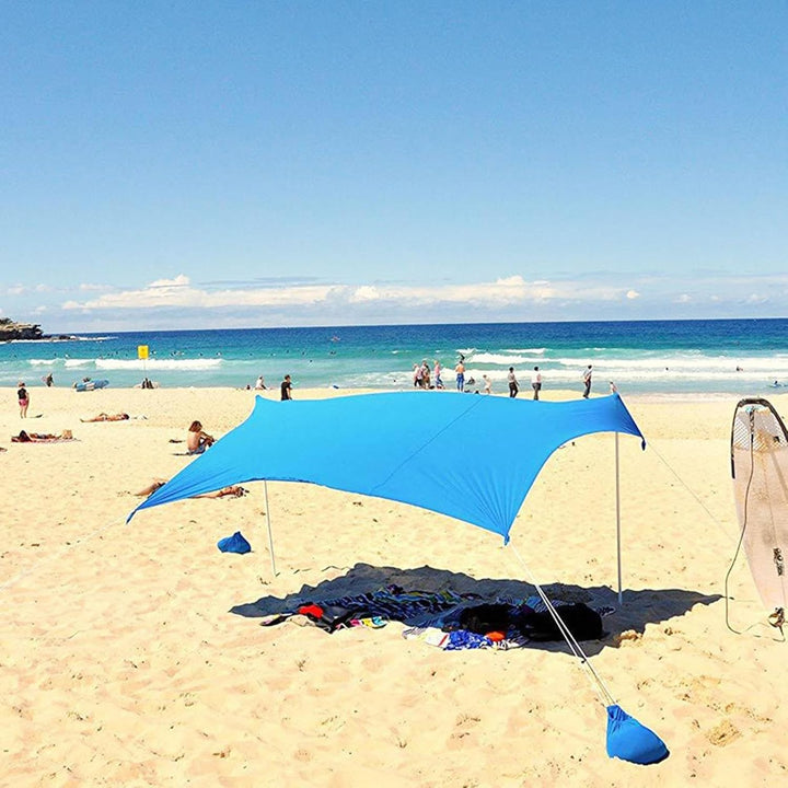 Beach Strandzelt | Sonnenschutz Strand Sonnensegel Aus Lycra | UPF 50+ Strandmuschel Mit Überdachung