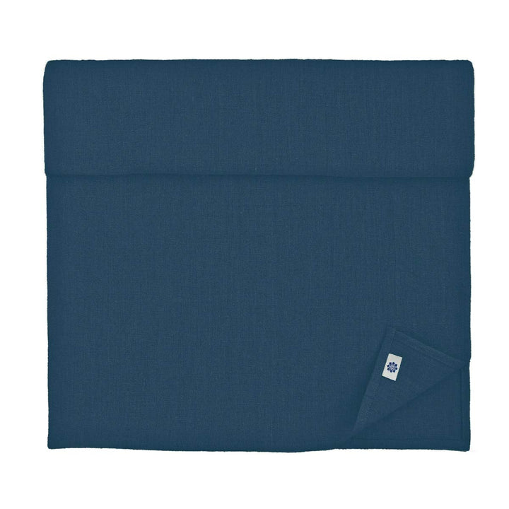 Linen &amp; Cotton Tischläufer Stoff Tischband Tischdeko Hygge 100% Leinen, Dunkelblau Blau (40 x 300 cm