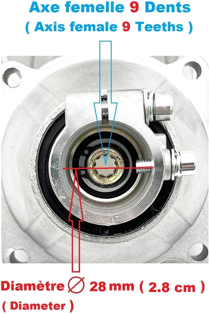 Original-Ersatzteil Hersteller: Kupplungsglocke für Rohr 28 mm/Achse 9 Zähne für Motorsense oder Mul