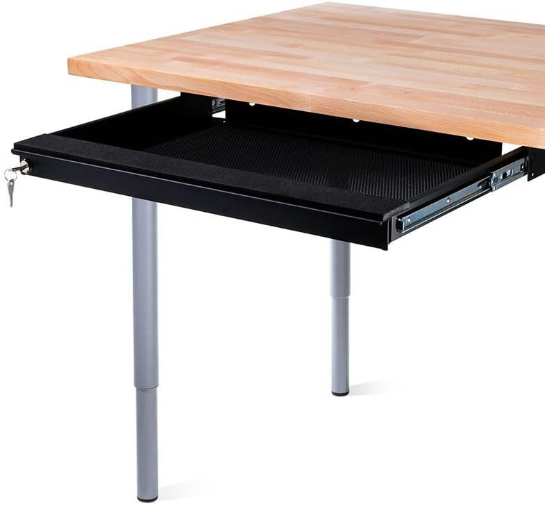 Penn Elcom EX-6171B Laptop-Schublade für Büro, Schule, Zuhause mit Schlüsselschloss Black (21.65" x